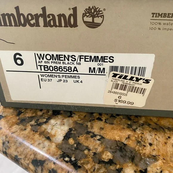 Timberland 6” Premium Black Boots - Picture 2 of 8